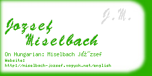 jozsef miselbach business card